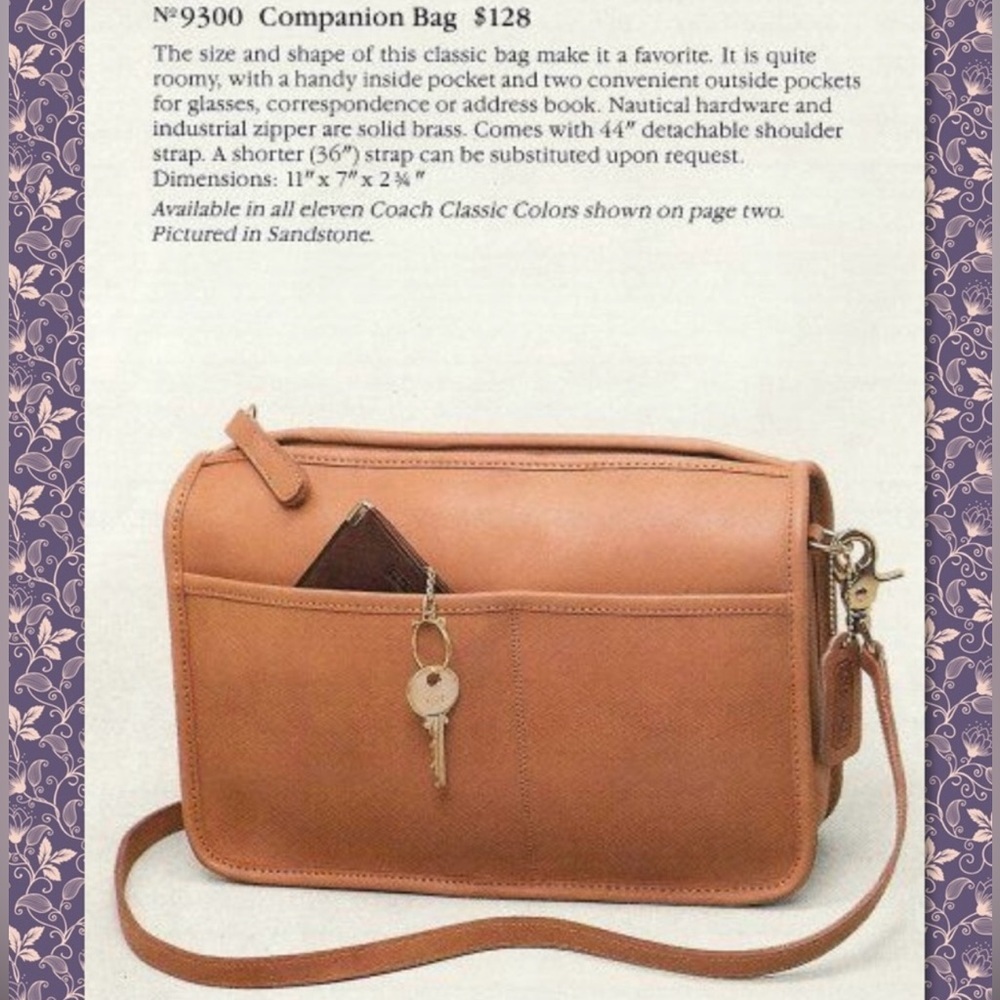 VINTAGE COACH NEW YORK CITY BLACK LEATHER CROSSBODY COMPANION BAG 9300 - Picture 17 of 17